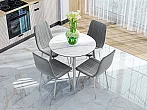 Стол Uni-Form-R.2B SGrey/White Matt Marble 727*800*800