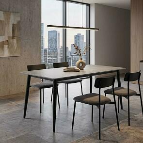 Стол Uni-Form-S2.2B SBlack/Grey Matt Cliff 727*1300*700