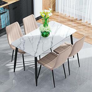 Стол Uni-Form-S2.2B SBlack/White Gloss Marble 727*1300*700