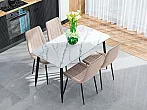 Стол Uni-Form-S2.2B SBlack/White Gloss Marble 727*1300*700