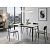 Стол Uni-Form-S2.2B SBlack/White Matt Marble 727*1300*700