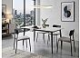 Стол Uni-Form-S2.2B SBlack/White Matt Marble 727*1300*700