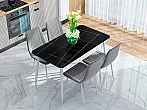 Стол Uni-Form-S2.2B SGrey/Black Matt Laurent 727*1300*700