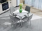Стол Uni-Form-S.2B SGrey/White Gloss Marble 727*800*800