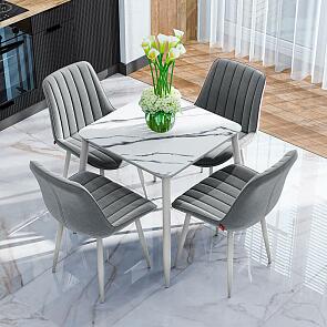 Стол Uni-Form-S.2B SGrey/White Matt Marble 727*800*800