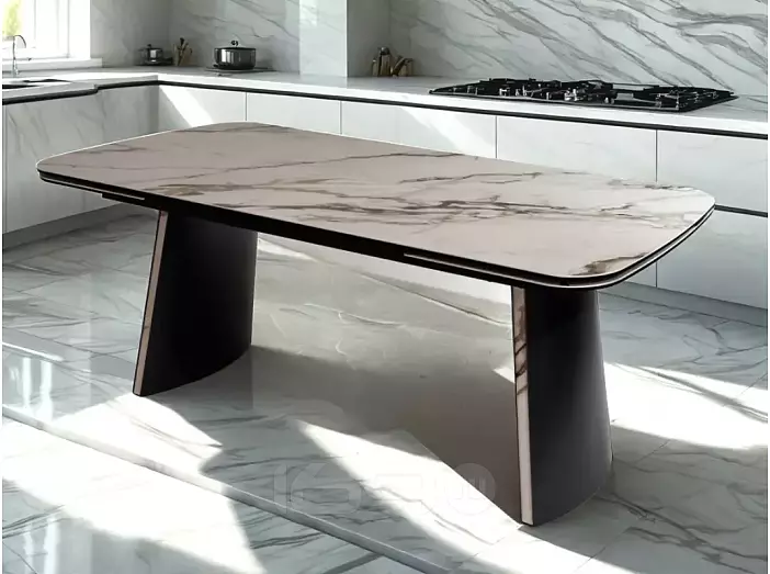 Стол VALDEMAR 180 KL-188 итальянская керамика, стекло/ каркас темно-серый/Kl-188, ®DISAUR