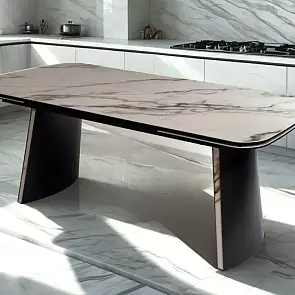 Стол VALDEMAR 180 KL-188 итальянская керамика, стекло/ каркас темно-серый/Kl-188, ®DISAUR