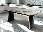 Стол VALDEMAR 180 KL-188 итальянская керамика, стекло/ каркас темно-серый/Kl-188, ®DISAUR