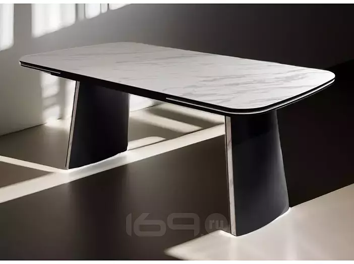 Стол VALDEMAR 180 KL-99 итальянская керамика, стекло/ каркас темно-серый/Kl-99, ®DISAUR