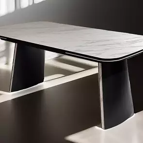 Стол VALDEMAR 180 KL-99 итальянская керамика, стекло/ каркас темно-серый/Kl-99, ®DISAUR