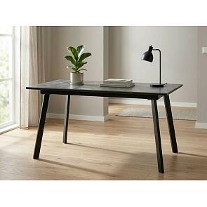 Стол Агни 110 королевский мрамор/черный матовый