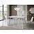 Стол ARUBA 120 GREY-WHITE/ WHITE глазурованное стекло