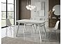 Стол ARUBA 120 GREY-WHITE/ WHITE глазурованное стекло