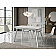 Стол ARUBA 120 GREY-WHITE/ WHITE глазурованное стекло