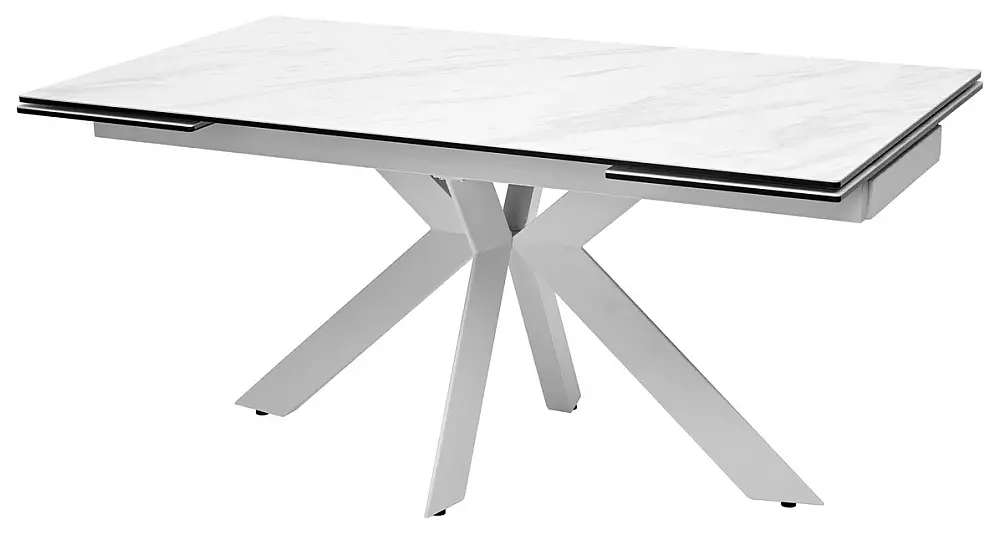 Стол BELLUNO 160 MARBLES KL-99 Белый мрамор матовый итальянская керамика белый каркас DISAUR 86905₽