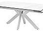 Стол BELLUNO 160 MARBLES KL-99 Белый мрамор матовый, итальянская керамика/ белый каркас, ®DISAUR