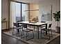 Стол CREMONA 140 HIGH GLOSS STATUARIO Белый мрамор глянцевый, керамика/ черный