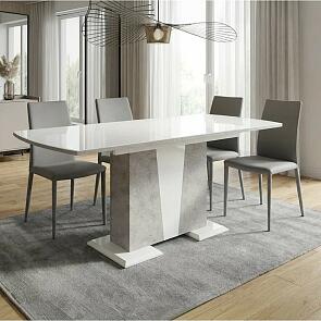 Стол Фрегат, Бетон/Белый