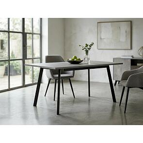 Стол Колон Лофт 120(160)х75х75 бетон/черный матовый