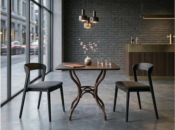 Стол Leset Тор квадратный 890*890*750 тёмный орех