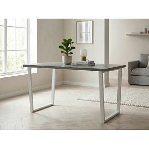 Стол Лота Лофт 120х74х75 бетон/белый матовый