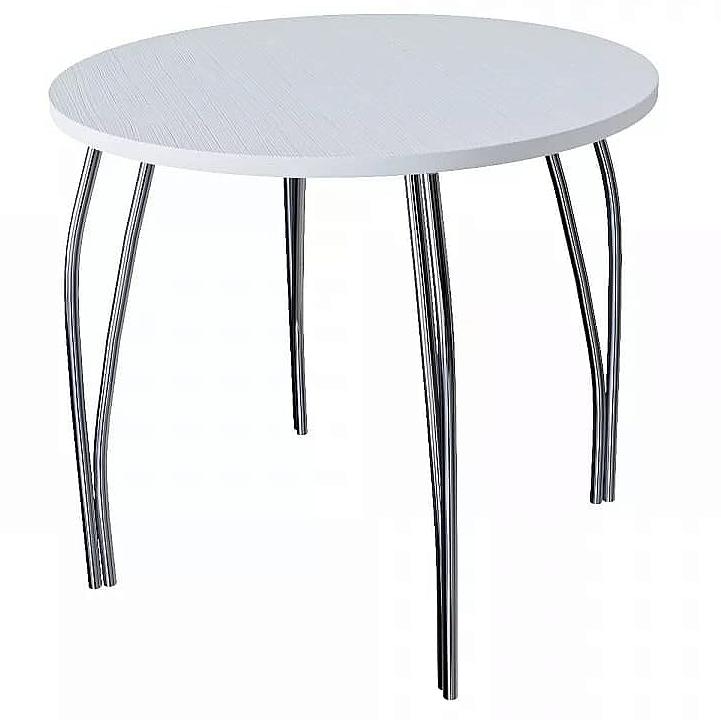 стол обеденный прямоугольный 58x98x76 2 см дсп белый Стол обеденный круглый LС (ОС-11) Белый