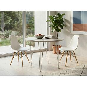 Стол обеденный круглый TLC-1.2 Cashmere In 2S/C Хром 732*750*750