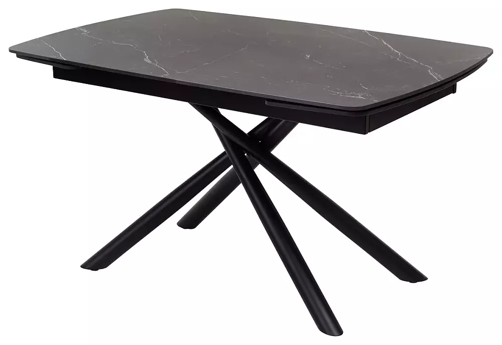 Стол RIVOLI 140 MATT BLACK MARBLE SOLID CERAMIC BLACK DISAUR 67410₽