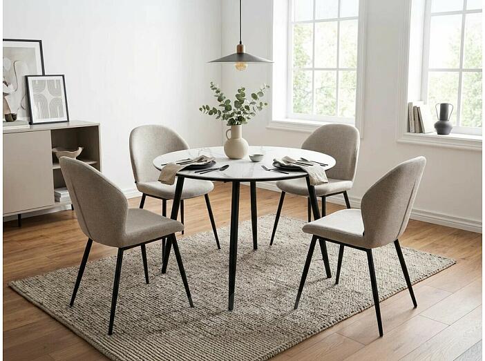 Стол СТЕНЛИ белый мрамор 1000/1400х750х1000