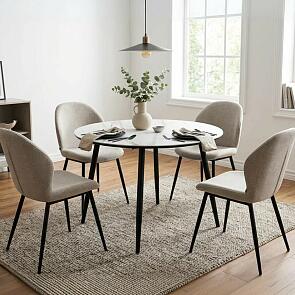 Стол СТЕНЛИ белый мрамор 1000/1400х750х1000