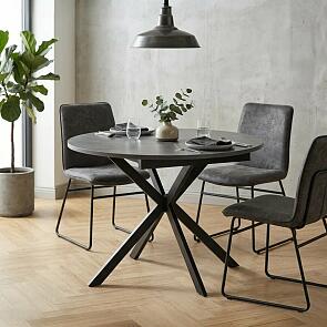 Стол Сурео 2 камень темный/черный