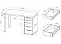 Ингар 1/5Т стол письменный 120x75x55, белый