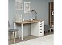 Ингар 2/5Т стол письменный 140x75x55, дуб скандинавский/белый