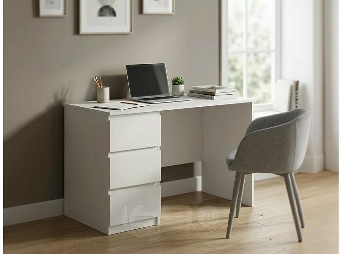 КАСТОР стол письменный 3 ящика 116х65 RU белый