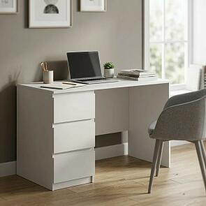 КАСТОР стол письменный 3 ящика 116х65 RU белый