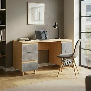 Стол Киото СТЛ.339.06 Дуб небраска/Бетон тёмный