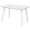 Стол ФИН 120 Латте, стекло/Белый каркас М-City