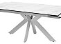 Стол BELLUNO 160 MARBLES KL-99 Белый мрамор матовый, итальянская керамика/ белый каркас, ®DISAUR