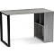 Стол письменный  Битти Лофт 116 бетон / черный матовый