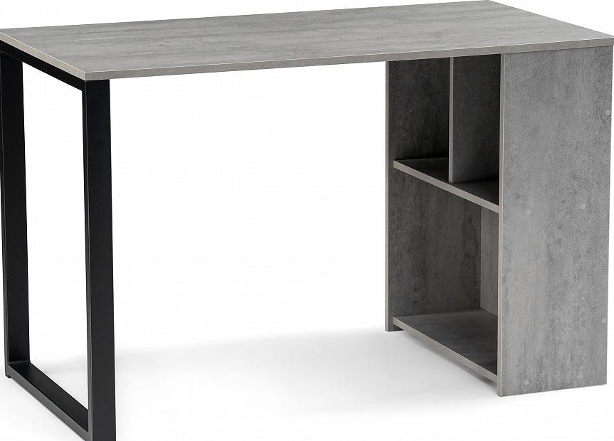 Стол письменный  Битти Лофт 116 бетон / черный матовый стол обеденный осло 1 лофт