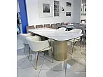 Стол BRONTE 220 KL-188 Контрастный мрамор матовый, итальянская керамика/ Шампань