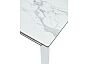 Стол CORNER 120 HIGH GLOSS STATUARIO керамика/ белый каркас