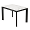 Стол CORNER 120 MATTE STATUARIO Белый мрамор матовый керамика, стекло/ черный каркас