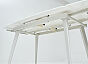 Стол ELIOT 120 Frosted Super White glass+White
