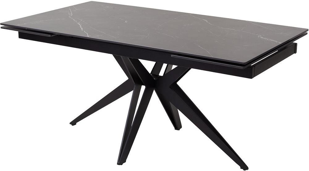 Стол FORIO 160 MATT BLACK MARBLE SINTERED STONE/ BLACK стол forio 160 matt black marble sintered stone black