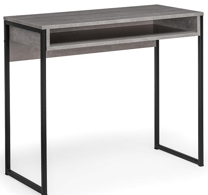 Стол письменный  Лео Лофт бетон / матовый черный письменный стол wd 09 серый бетон белый металл