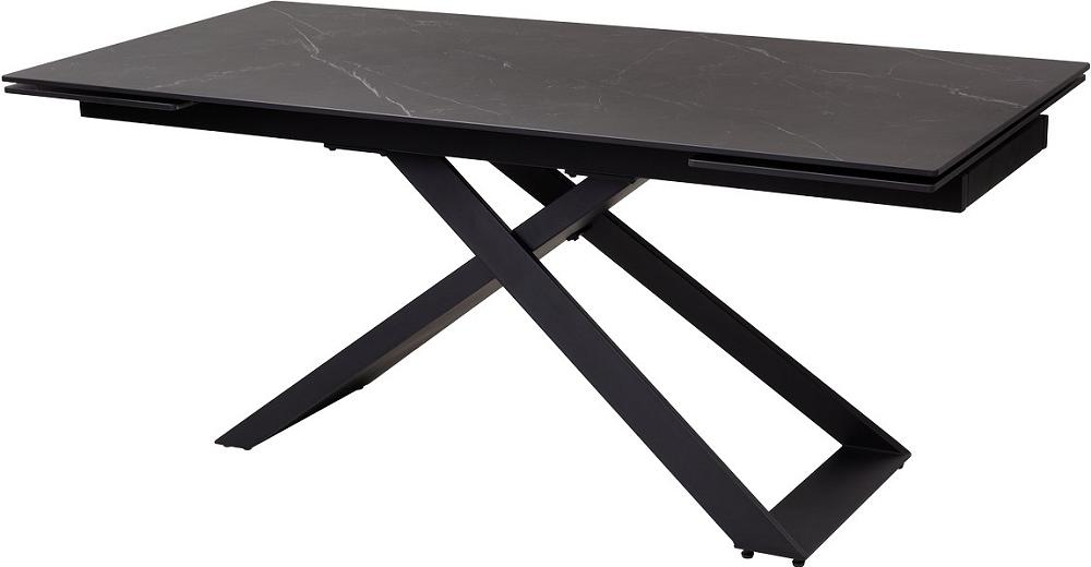 Стол LIVORNO 180 MATT BLACK MARBLE SINTERED STONE/ BLACK форма для пиццы gipfel marble 34х1 8 см