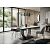 Стол MATERA 160 MARBLES KL-99 Белый мрамор матовый, итальянская керамика/ черный каркас