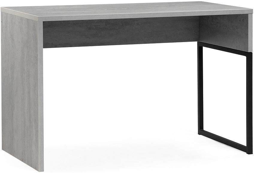 Стол письменный  Ниа 115х60 бетон / черный матовый стол форли бетон матовый