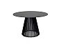 Стол TERNI 120 MATT BLACK MARBLE SOLID CERAMIC Черный мрамор матовый, керамика /Черн.каркас, ®DISAUR